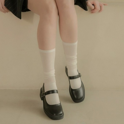 플로리다스튜디오 여성 보게 청키힐 소가죽 메리제인_FL3724