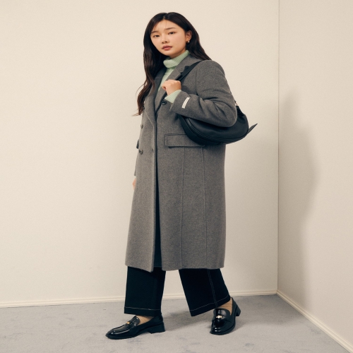 JJ지고트 여성 캐시미어 더블 롱 핸드메이드 코트 GPBM0CT971