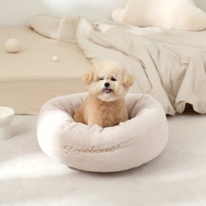 모던하우스 펫본 보들보들 원형방석 아이보리