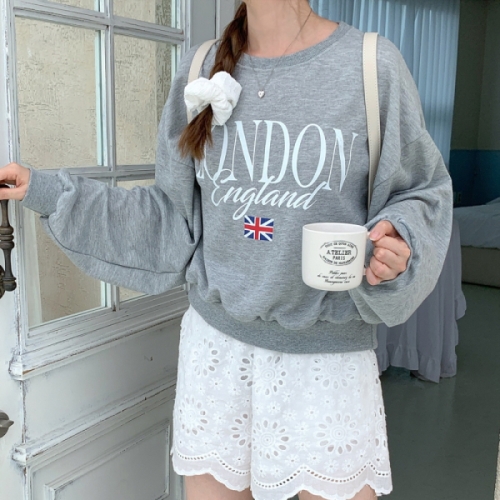 더바디시크릿 여성 러던 맨투맨 티셔츠 bu24356