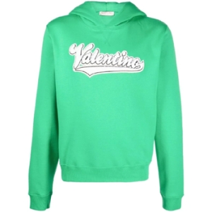 발렌티노 타월 로고 패치 후드티셔츠 VMF22U8RM