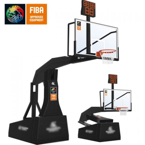 스카로  수동 유압 농구 스탠드 FIBA QAM-T500