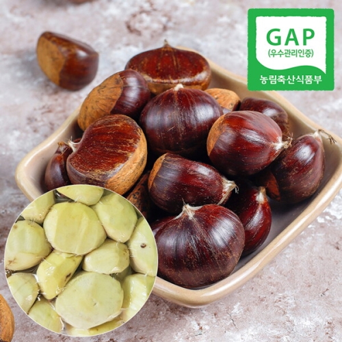 웰굿 GAP인증 산지직송 충남 공주 정안 깐밤 생율밤 500g 특