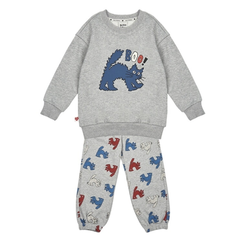 벨리타앤보이즈 캣올오버 맨투맨 조거상하복 (BK4HST04MG)