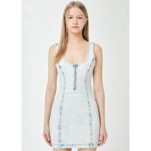 게스 GO L톤 하프집업 슬리브리스 데님 원피스 YN2D7730 1321776 LBL S