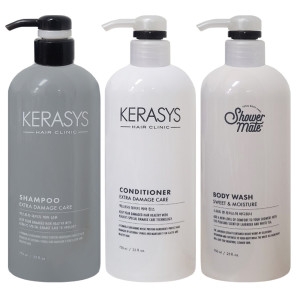 케라시스 엑스트라 데미지 케어 샴푸 750ml + 엑스트라 데미지 케어 린스 750ml + 스위트 앤 모이스처 바디워시 750ml