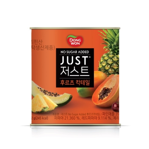 동원F&B  저스트 노슈가 후르츠칵테일 822g