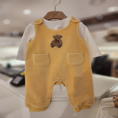 닥스베이비 DAKS BABY 더블 포켓 오버롤 상하복EUW40VP22M_YE