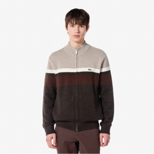 라코스테 남성 하이넥 컬러블럭 가디건_AH701E-54N 02S