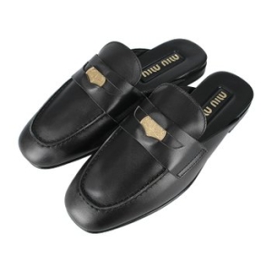 미우미우 레더 뮬 블로퍼 5D326E 3F33 F0002