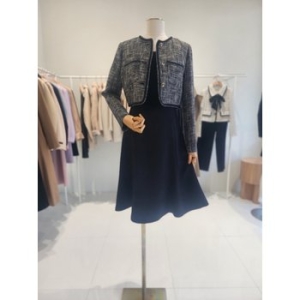 라인(LINE) N854 여성 자켓 레이어드 트위드 원피스 NWOPNJ0400