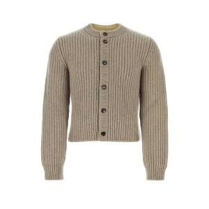 보테가베네타 793191V4AQ0 9700 Dove grey wool blend cardigan