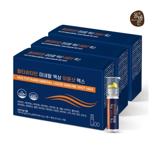 올바른 멀티비타민 미네랄 액상 이뮨샷 맥스 7병