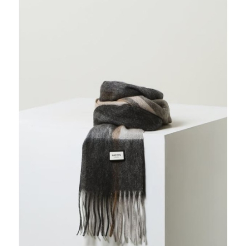 헤지스 그레이 체크 캐시미어혼방 머플러 HIMU4F223G2