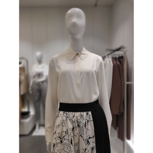 SI 개더 쉬폰 블라우스 BAB9401