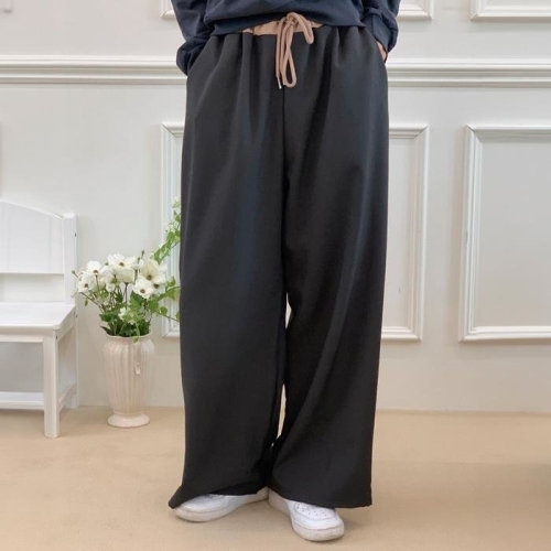 아이우먼 비기닝끈배색통바지 SSS811M409 빅사이즈