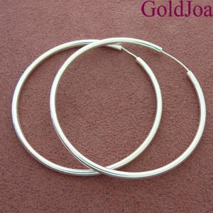 메디쉬재팬 럭셔리 두툼한 55mm 파이프 링 실버귀걸이 30019e 선물용
