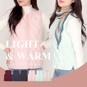 이지바이 여심만족 여성 웰론 경량 패딩 조끼 W4WV05