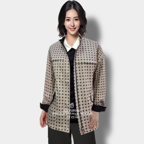 올포유 여성 자가드 프린트 하이넥 자켓 ALFRM8431BEM - 에누리 가격비교