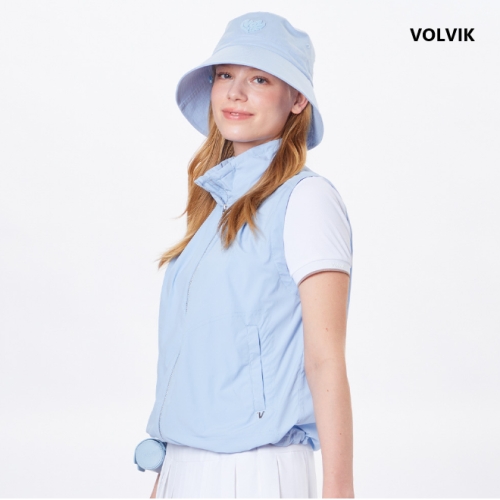 볼빅 여성 골프 핀턱 포인트 오픈 베스트 VLVTO302 095 라이트블루 095
