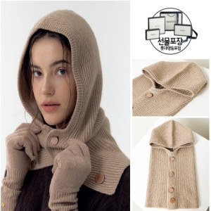 헤지스 베이지 캐시미어혼방 바라클라바_HIMU4F211I2