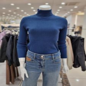 더아이잗 여성 슬림핏 골지 터틀넥 풀오버 니트 IPAN1PO981BLD0