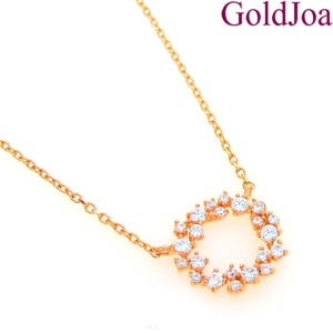 메디쉬재팬 럭셔리 원형 큐빅 일체형 14k목걸이 s-fn191sc 선물