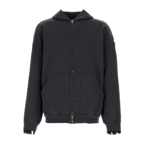 발렌시아가 차콜 코튼 오버사이즈 후드 집업 809315T3344 1072