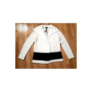 폴로랄프로렌 Jeans Co. 드레이프 컬러블록 크림블랙 스웨터 재킷 카디건 M 888876178012