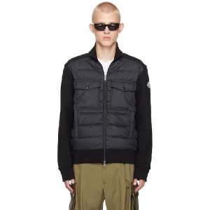 몽클레르 블랙 집업 다운 재킷 242111M178156