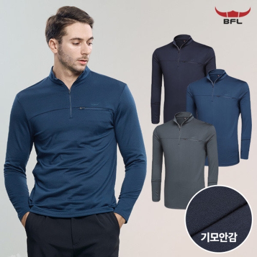 이지바이 BFL 올타임 남성 가슴 지퍼 포켓 기모 집업 티셔츠 M5WT45