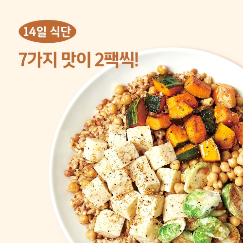 어리틀빗 14일식단 웜그레인샐러드&포케 7종 2팩