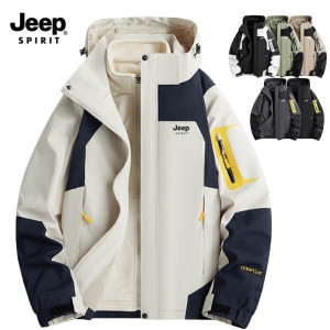 JEEP  SPIRIT 남녀공용 3in1 바람막이+후리스 내피세트 아웃도어 방수점퍼 바람막이 후드집업 JW553-1