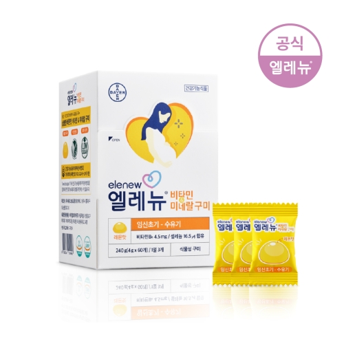 바이엘 엘레뉴 비타민 미네랄 구미 60정