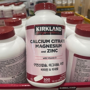 커클랜드 칼슘 구연산 마그네슘 아연 500정