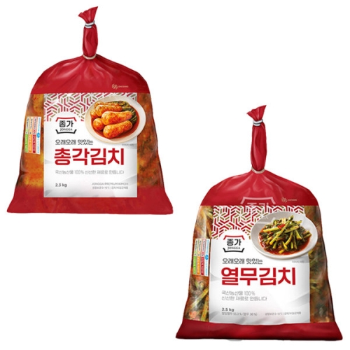 종가 총각김치 2.3kg + 열무김치 2.5kg