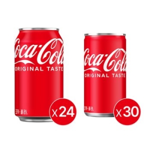 코카콜라음료 코카콜라 350ml x 24개 + 코카콜라 190ml x 30개