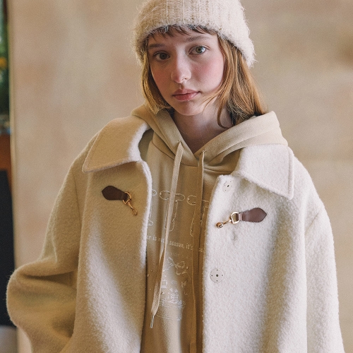 올리브데올리브 여성 스노우볼 기모 후드 티셔츠 OW4WEA380