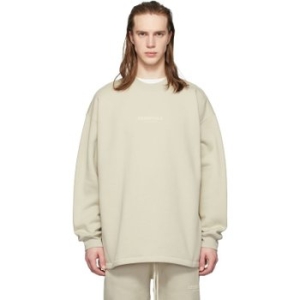 피어오브갓 에센셜 플록 로고 릴렉스핏 크루넥 스웨트셔츠 웨트 192BT212077F