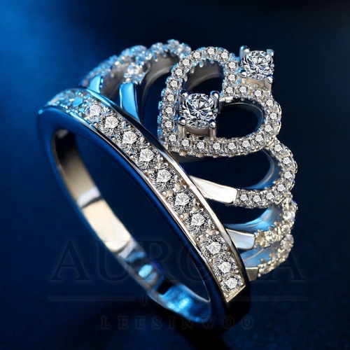 프린세스  하트 왕관다이아반지 BAN-2341