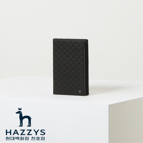 헤지스 남성 로고패턴 소가죽 장지갑_HJWA5E822BK