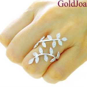 메디쉬재팬 럭셔리 독특한 화이트골드 큐빅 14k반지 ju-g1369r 선물