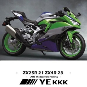 가와사키  호환 닌자 ZX4RR ZX4R ZX25R 2021-24 ABS 사출 쉘 페어링 복제 차체 카울링 풀 키트 없음 5 K042..