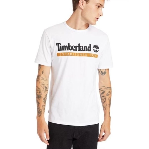 팀버랜드 남성 Established 1973 반팔 화이트_TB0A2BV6Z480