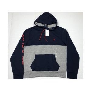 폴로랄프로렌 POLO 미디엄 네이비 블루 그레이 RL67 풀오버 w 후드 NWT 887075925502