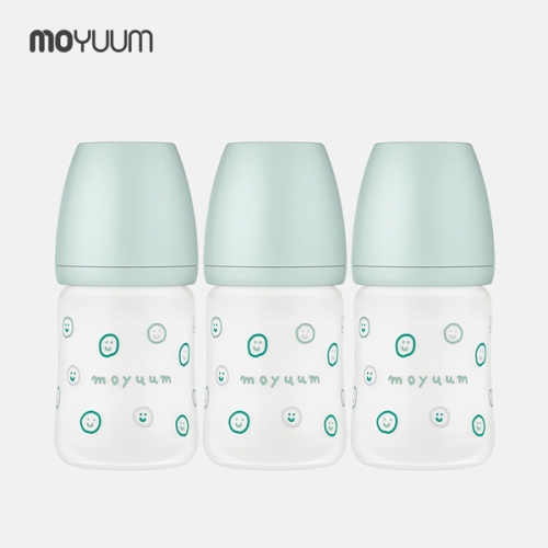 모윰 실리콘 코팅 해피모어 에디션 유리 젖병 150ml (노꼭지)