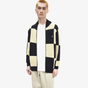 프레드페리 플랫폼+ 텍스쳐드 체커보드 가디건 AFPM2438554-102