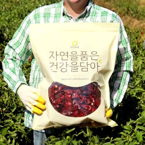 자연닮음  깨끗하게 세척한 국내산 햇 건고추 꼭지제거 600g 맛좋은 세척고추