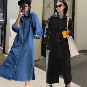 오노마 ONM 여성 트렌디룩 내추럴롱청남방 셔츠원피스 20265492