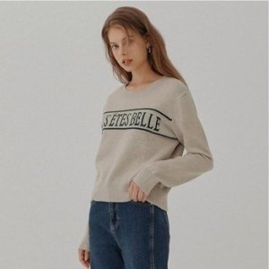 스위트숲 레터링 포인트 니트 SA9LK30SG